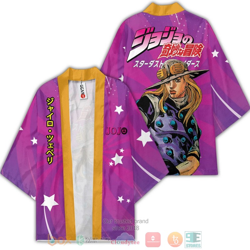 NEW Gyro Zeppeli Anime JoJo's Bizarre Adventure 3D Full Printed Kimono 4 Gyro Zeppeli Anime JoJos Bizarre Adventure Kimono 1 2 3