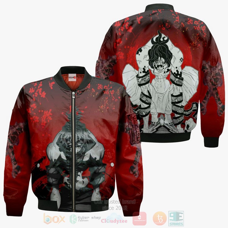 BEST Anime Gyutaro Custom Kimetsu Red All Over Print Hoodie-Bomber Jacket 4 Gyutaro Custom Kimetsu Anime Red 3D Hoodie Bomber Jacket 1 2 3