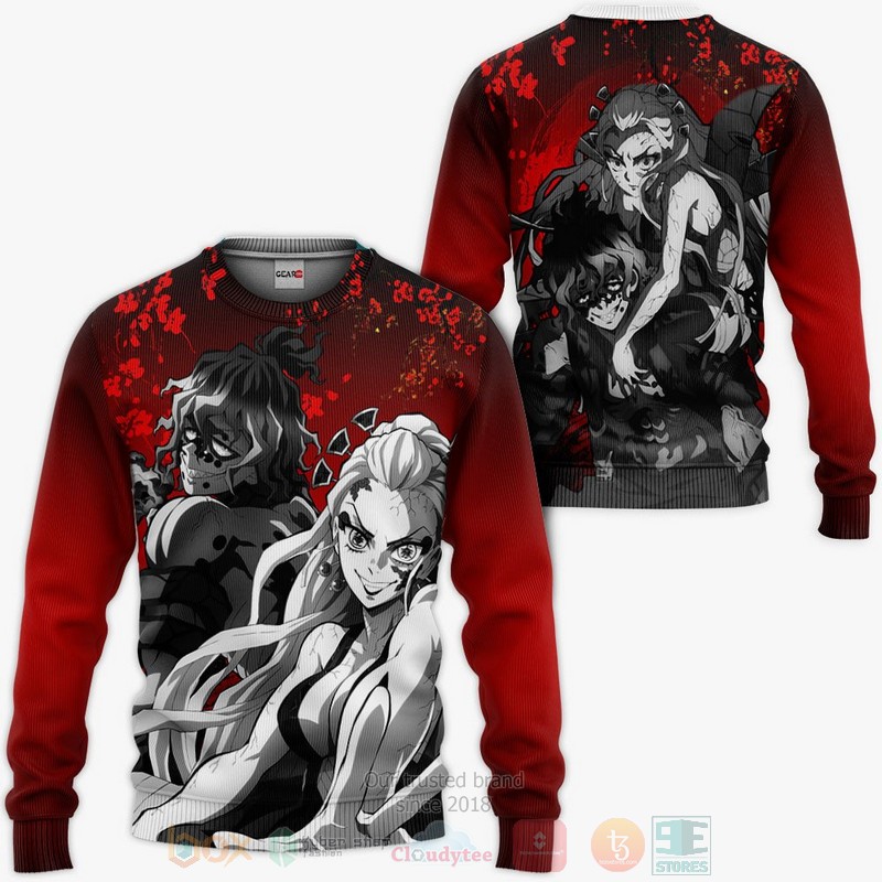 BEST Anime Gyutato and Daki Custom Kimetsu All Over Print Hoodie-Bomber Jacket 2 Gyutato and Daki Custom Kimetsu Anime 3D Hoodie Bomber Jacket 1