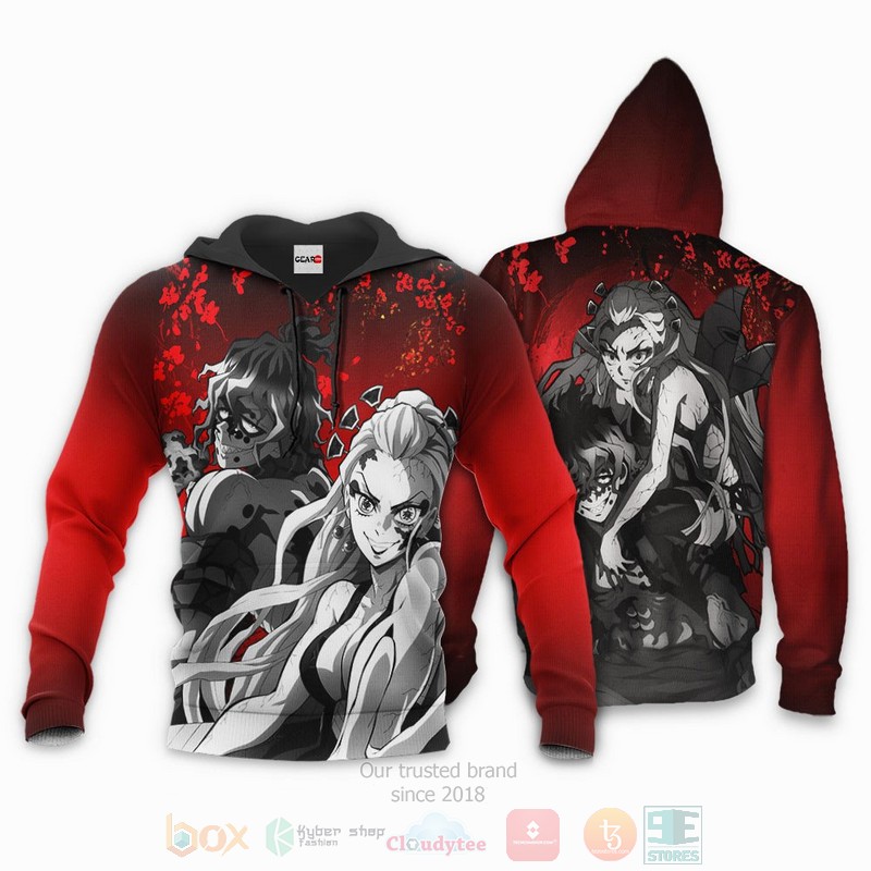 BEST Anime Gyutato and Daki Custom Kimetsu All Over Print Hoodie-Bomber Jacket 3 Gyutato and Daki Custom Kimetsu Anime 3D Hoodie Bomber Jacket 1 2