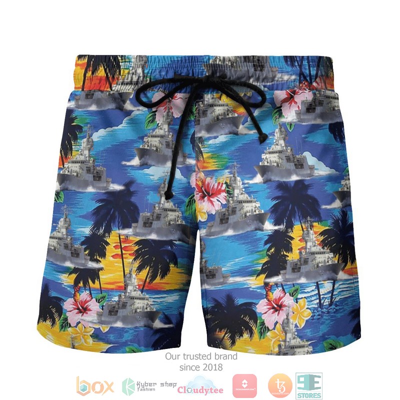 HMAS Anzac FFH 150 Australia Hawaiian Shirt, Short 4 HMAS Anzac FFH 150 Australia Hawaiian Shirt Short 1 2 3