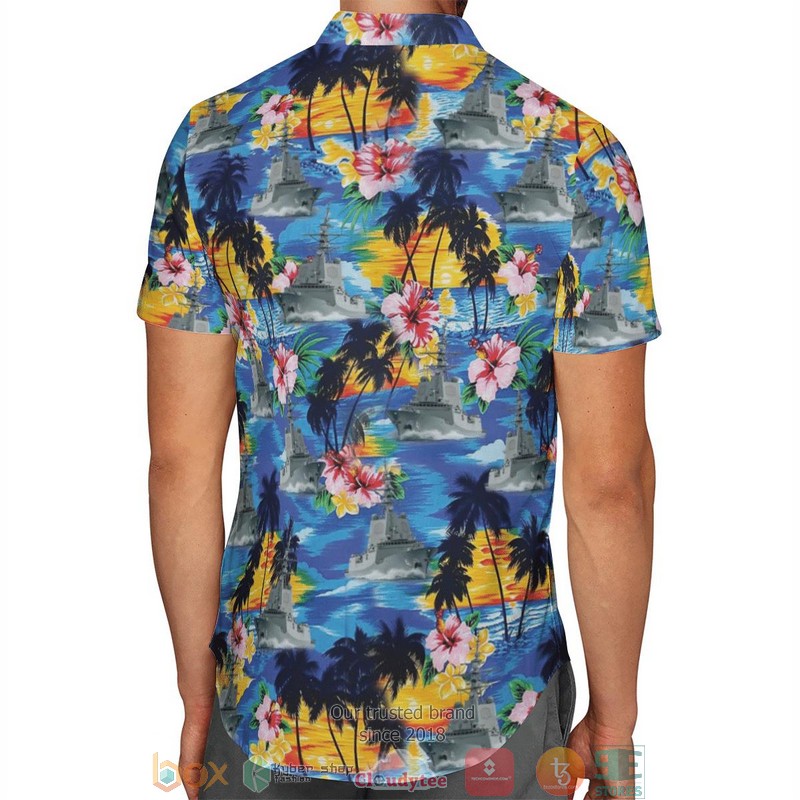 HMAS Brisbane DDG 41 Royal Australian Navy Hawaiian Shirt 3 HMAS Brisbane DDG 41 Royal Australian Navy Hawaiian Shirt 1 2