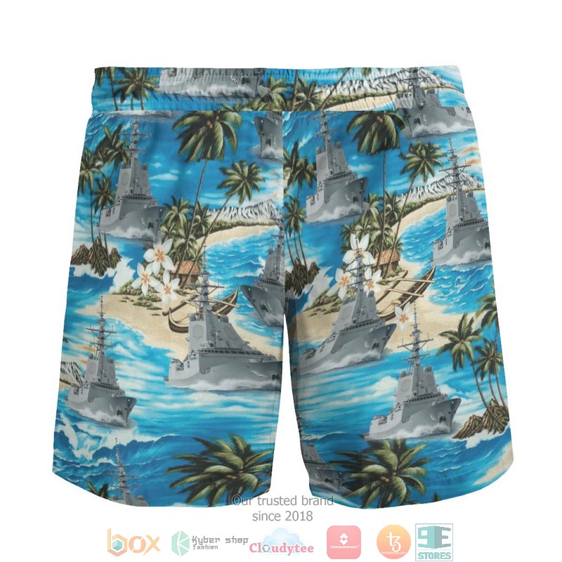 HMAS Brisbane DDG 41 Royal Australian Navy Hawaiian Shirt Short 1 2 3 4