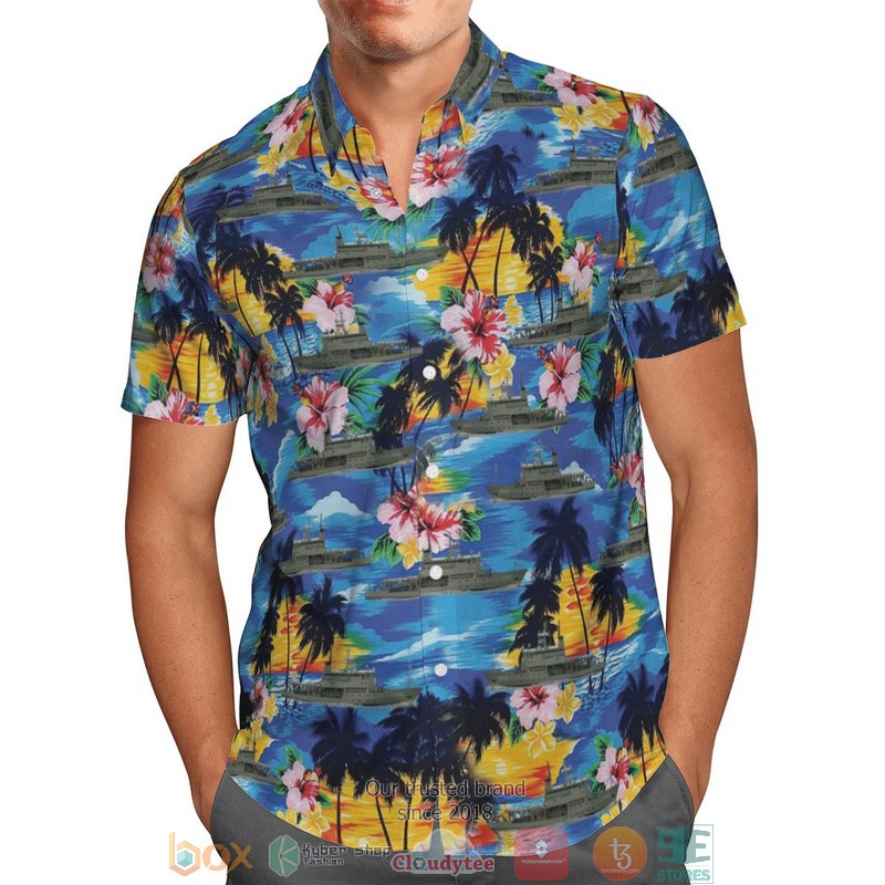 HMAS Leeuwin A 245 Royal Australian Navy Hawaiian Shirt 2 HMAS Leeuwin A 245 Royal Australian Navy Hawaiian Shirt 1