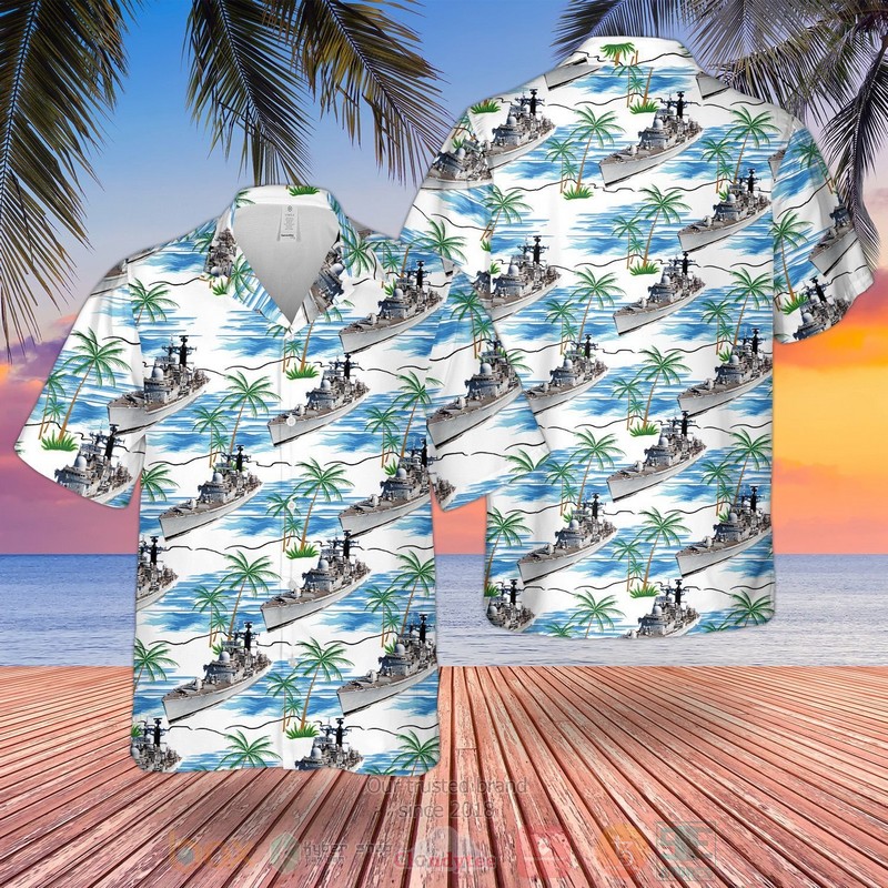 RN Sheffield Class Type 42 Destroyer Hawaiian Shirt