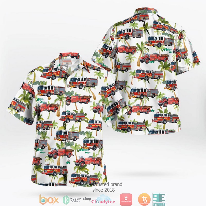 Hagerstown Washington County Maryland First Hagerstown Hose Company Hawaiian Shirt word3