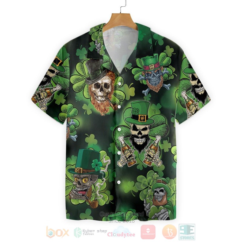 Happy St Patricks Day Beer Short Sleeve Hawaiian Shirt