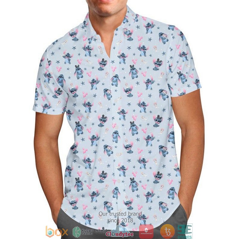 Happy Stitch Cartoon Lilo And Stitch Disney Short Sleeve Hawaiian Shirt 2 Happy Stitch Cartoon Lilo And Stitch Disney Short Sleeve Hawaiian Shirt