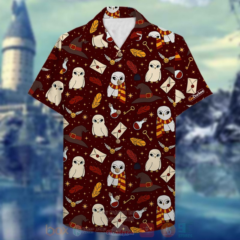BEST Harry Potter Hat & Owl 3D Aloha Shirt 2 BEST Harry Potter Hat & Owl 3D Aloha Shirt word2