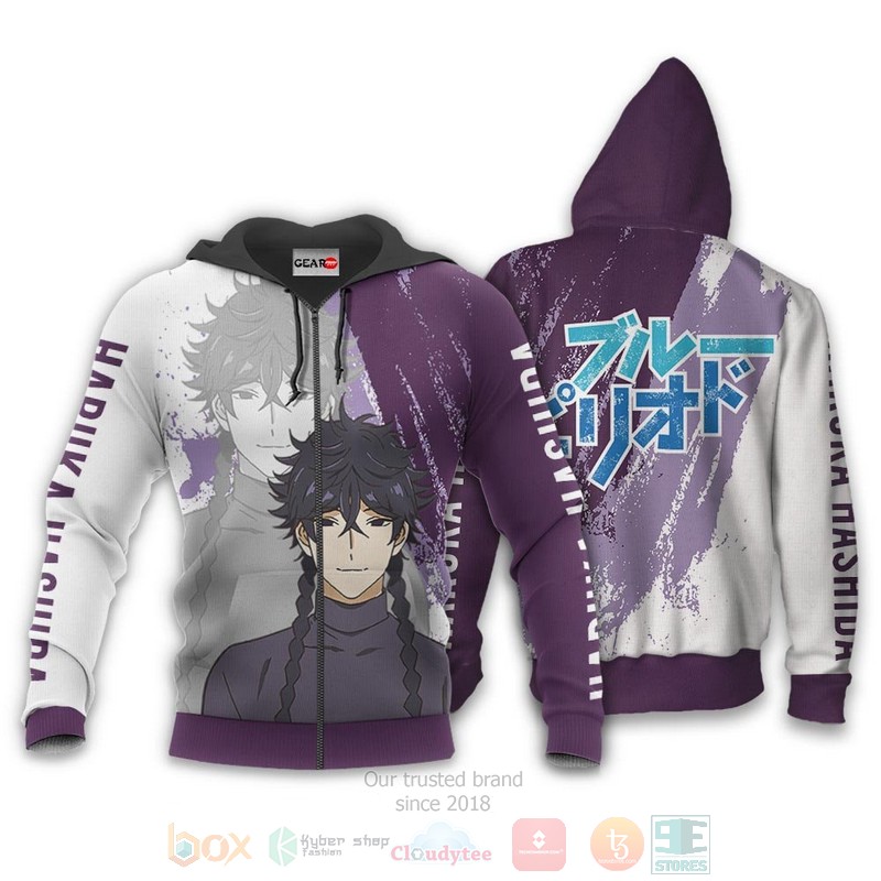 BEST Anime Haruka Hashida Custom Blue Period All Over Print Hoodie-Bomber Jacket 13 Haruka Hashida Custom Anime Blue Period 3D Hoodie Bomber Jacket