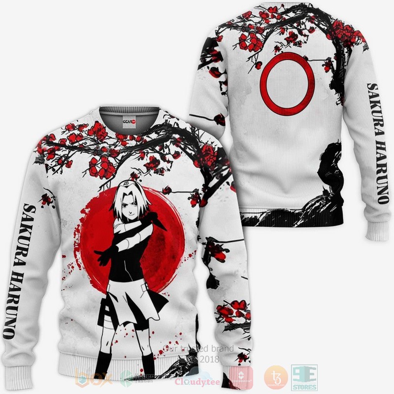 BEST Anime Haruno Sakura Japan Style Custom Naruto All Over Print Hoodie-Bomber Jacket 2 Haruno Sakura Japan Style Custom Naruto Anime 3D Hoodie Bomber Jacket 1