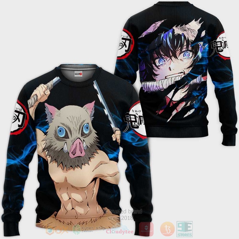 BEST Anime Hashibira Inosuke Custom Kimetsu All Over Print Hoodie-Bomber Jacket 2 Hashibira Inosuke Custom Kimetsu Anime 3D Hoodie Bomber Jacket 1
