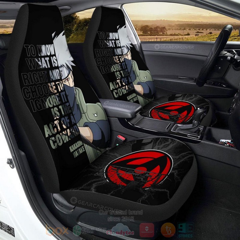 Hatake Kakashi Quotes Naruto Anime Car Seat Cover
