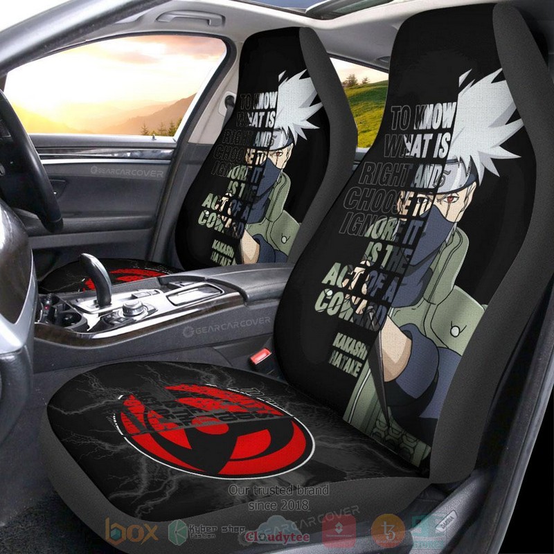 Hatake Kakashi Quotes Naruto Anime Car Seat Cover 1