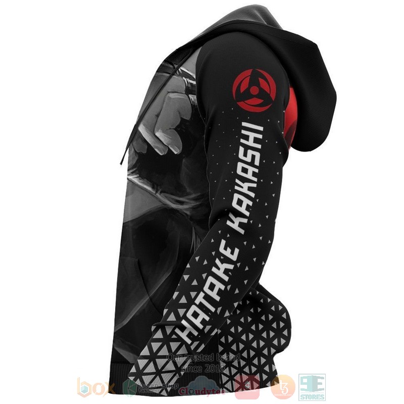 Hatake Kakashi Sharingan Eye Anime 3D Hoodie Bomber Jacket 1 2 3 4 5