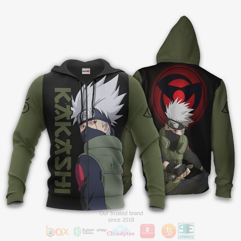 Hatake Kakashi Sharingan Eyes Anime 3D Hoodie Bomber Jacket