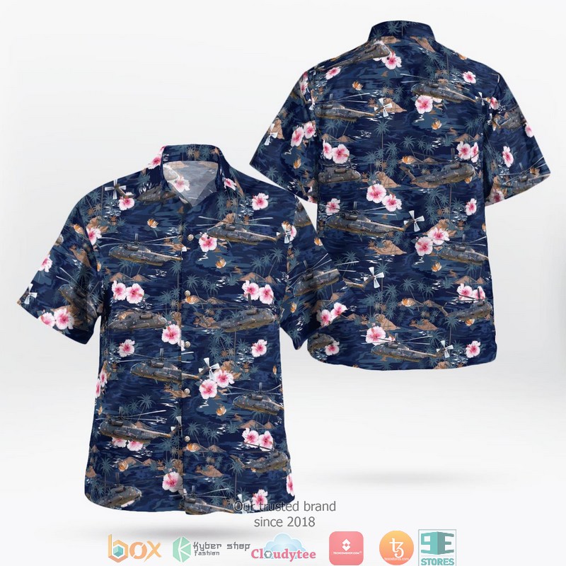 Helicopter Wing 64 CH-53G German Air Force Limited Hawaiian Shirt word2