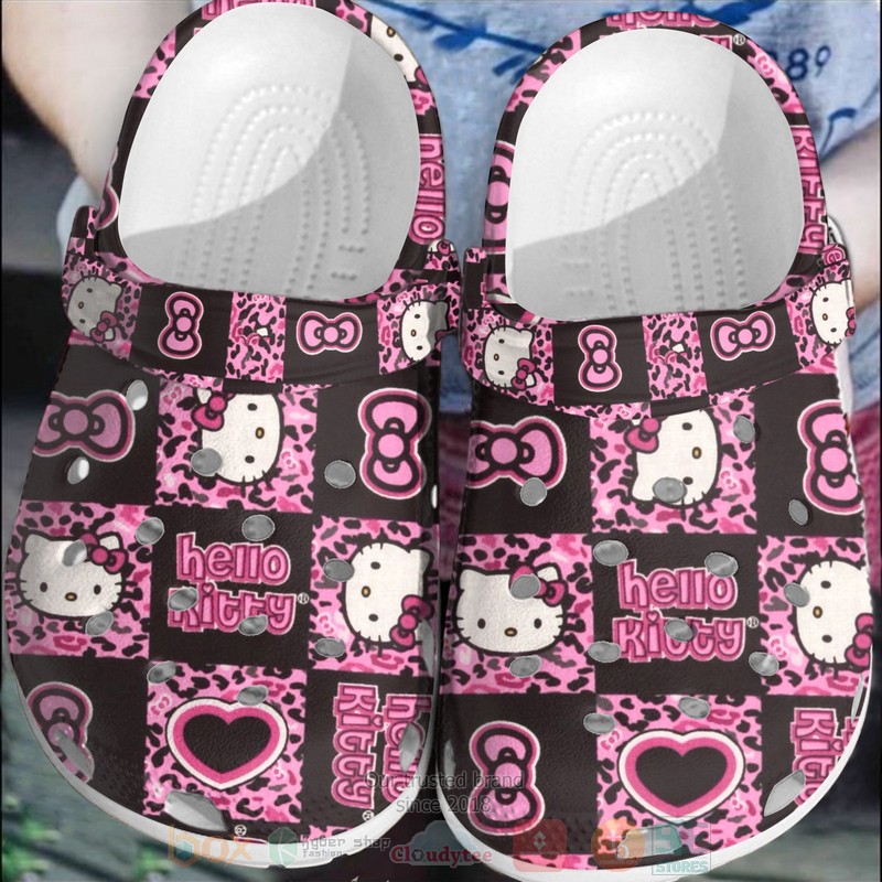 BEST Hello Kitty Brown-Pink Crocs Crocband Shoes 3 Hello Kitty Brown Pink Crocband Crocs Clog Shoes