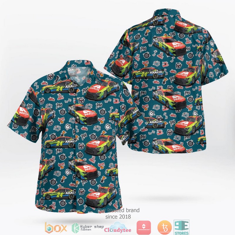 Hendrick Motorsports No. 24 Axalta Chevrolet Hawaiian Shirt word1