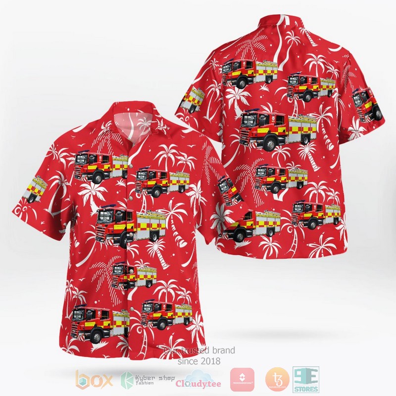 NEW Hereford and Worcester Fire and Rescue Service Scania Ultra Heavy Rescue Pump Hawaii Shirt 12