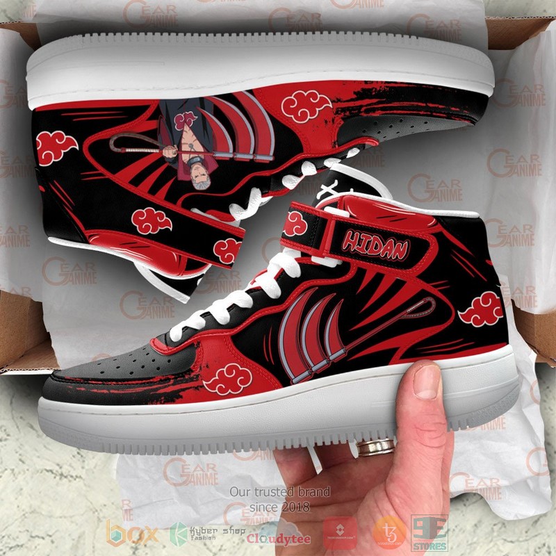 NEW Hidan Anime Akatsuki Naruto High Top Air Force Shoes 4 Hidan Anime Akatsuki Naruto High Air Force Shoes 1 2 3