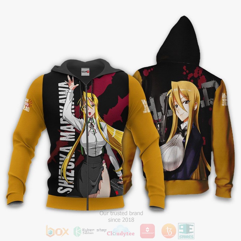 BEST Anime Highschool Of Dead Shizuka Marikawa All Over Print Hoodie-Bomber Jacket 13 Highschool Of Dead Shizuka Marikawa Anime 3D Hoodie Bomber Jacket