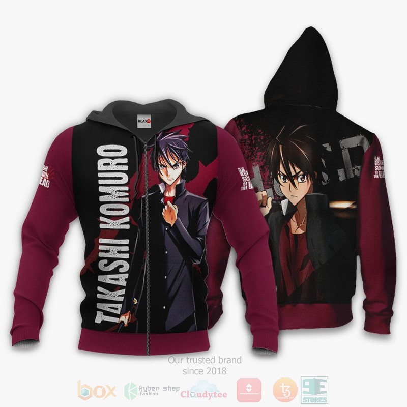 BEST Anime Highschool Of Dead Takashi Komuro All Over Print Hoodie-Bomber Jacket 13 Highschool Of Dead Takashi Komuro Anime 3D Hoodie Bomber Jacket