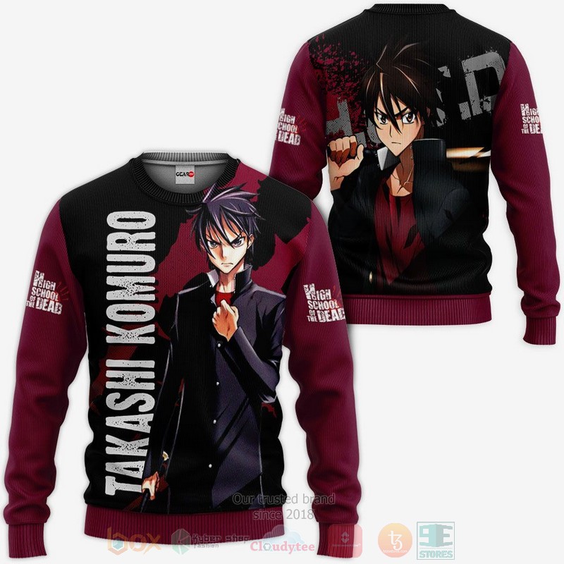 BEST Anime Highschool Of Dead Takashi Komuro All Over Print Hoodie-Bomber Jacket 2 Highschool Of Dead Takashi Komuro Anime 3D Hoodie Bomber Jacket 1