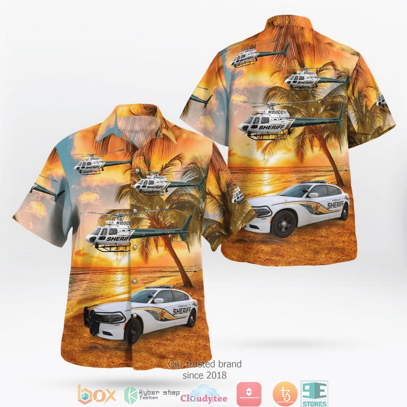 Hillsborough County Sheriff Dodge Charger Airbus H125 Hawaii 3D Shirt