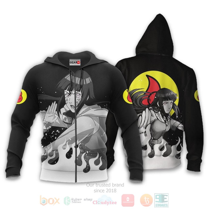 BEST Anime Hinata Hyuga Custom Naruto Shippuden All Over Print Hoodie-Bomber Jacket 13 Hinata Hyuga Custom Anime Naruto Shippuden 3D Hoodie Bomber Jacket