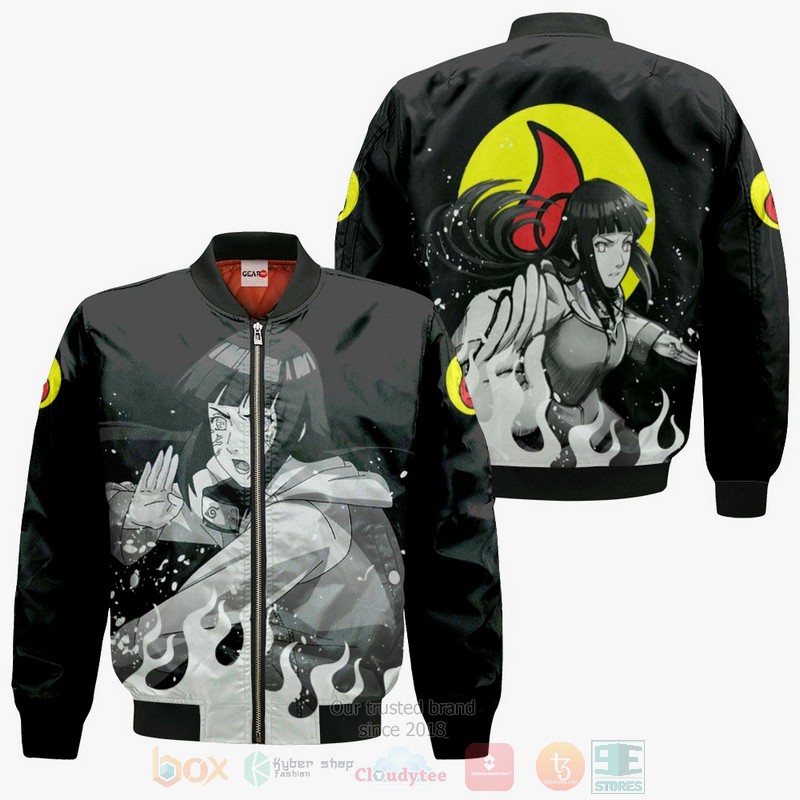 BEST Anime Hinata Hyuga Custom Naruto Shippuden All Over Print Hoodie-Bomber Jacket 4 Hinata Hyuga Custom Anime Naruto Shippuden 3D Hoodie Bomber Jacket 1 2 3