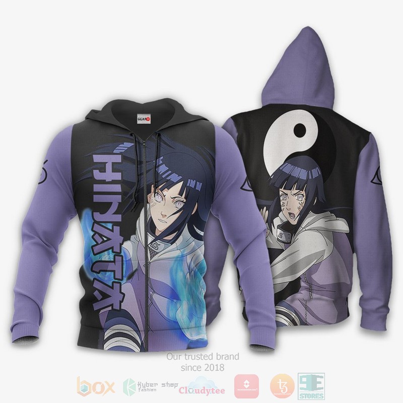 BEST Anime Hinata Hyuga Naruto All Over Print Hoodie-Bomber Jacket 1 Hinata Hyuga Naruto Anime 3D Hoodie Bomber Jacket