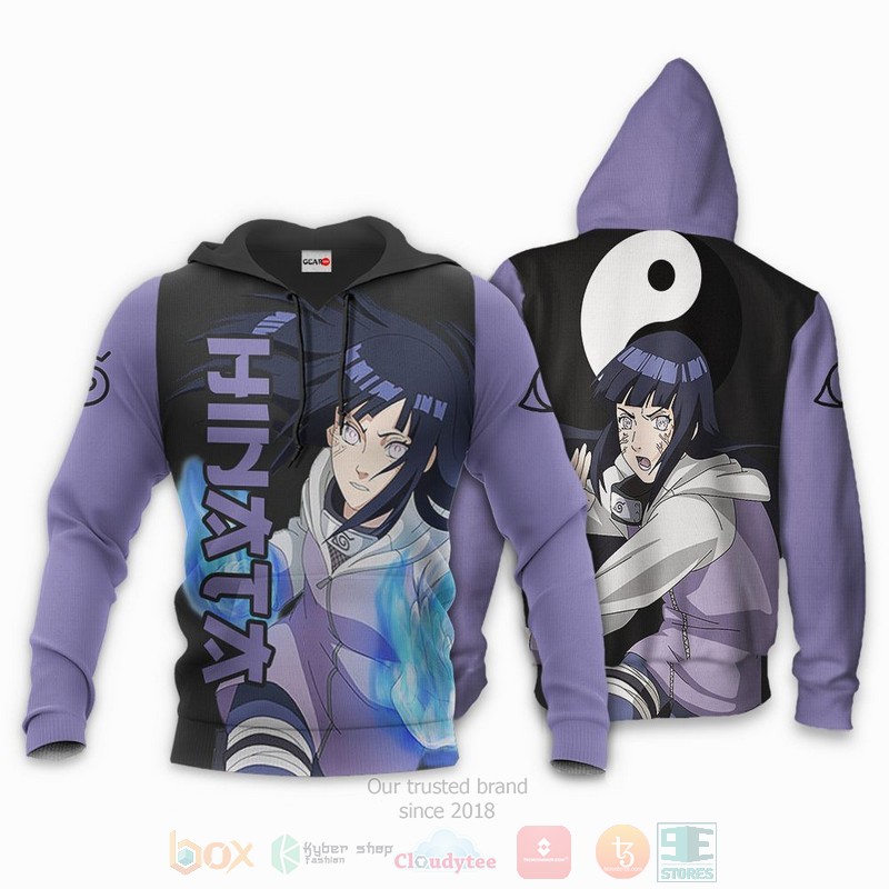 BEST Anime Hinata Hyuga Naruto All Over Print Hoodie-Bomber Jacket 3 Hinata Hyuga Naruto Anime 3D Hoodie Bomber Jacket 1 2