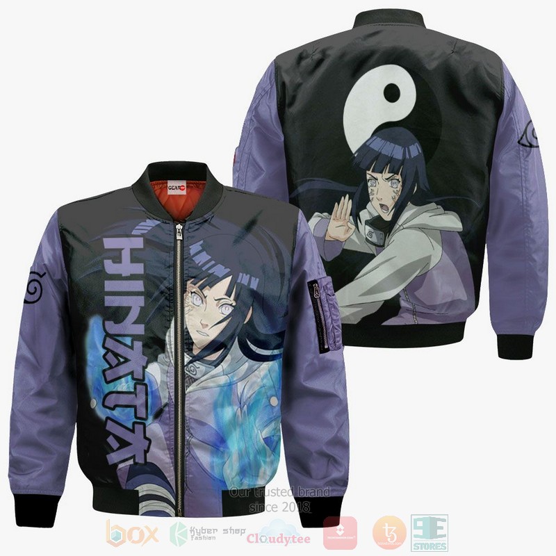 BEST Anime Hinata Hyuga Naruto All Over Print Hoodie-Bomber Jacket 4 Hinata Hyuga Naruto Anime 3D Hoodie Bomber Jacket 1 2 3
