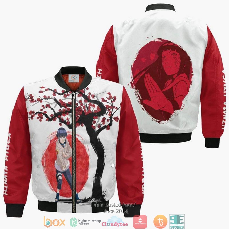 Hinata Hyuga Naruto Anime Ninja Under The Sun 3D Bomber jacket 1 Hinata Hyuga Naruto Anime Ninja Under The Sun 3D Bomber jacket