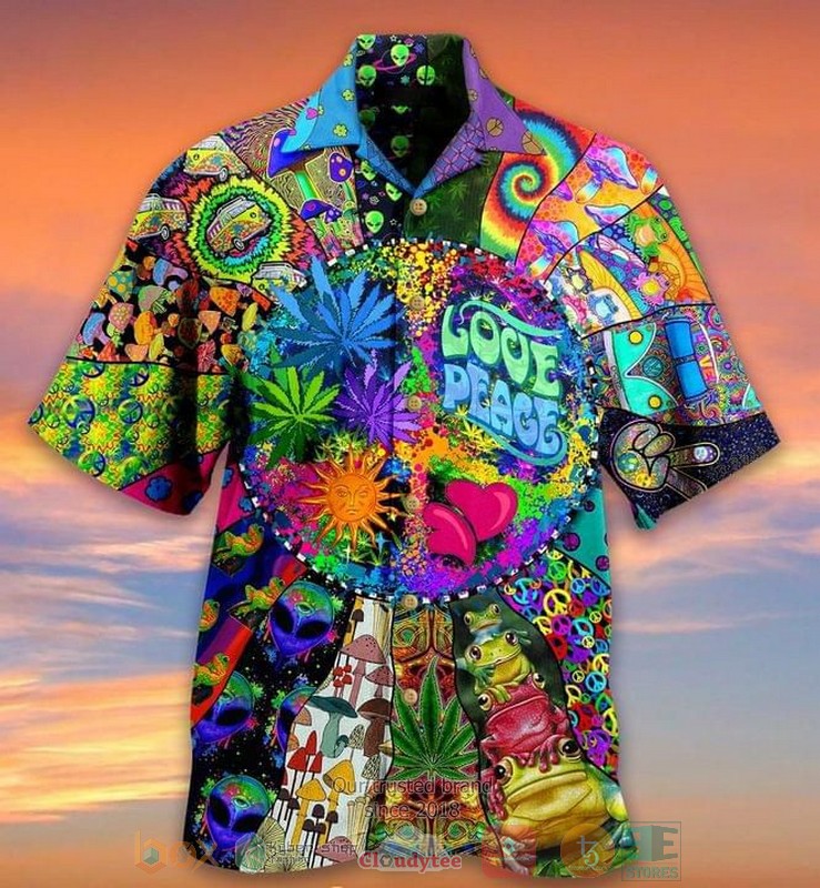 Hippie Love Peace Hawaiian Shirt