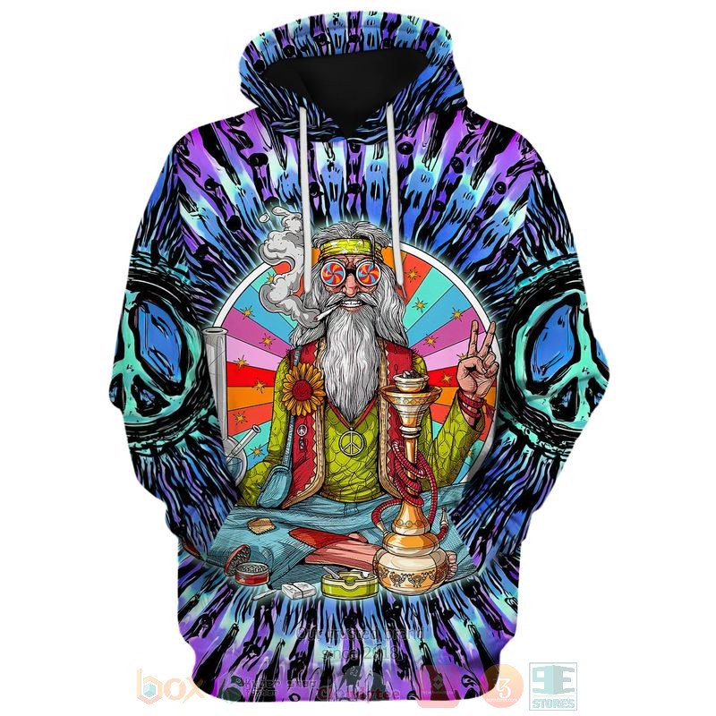 Hippie Stoner Smoking Weed 3D Hoodie Shirt