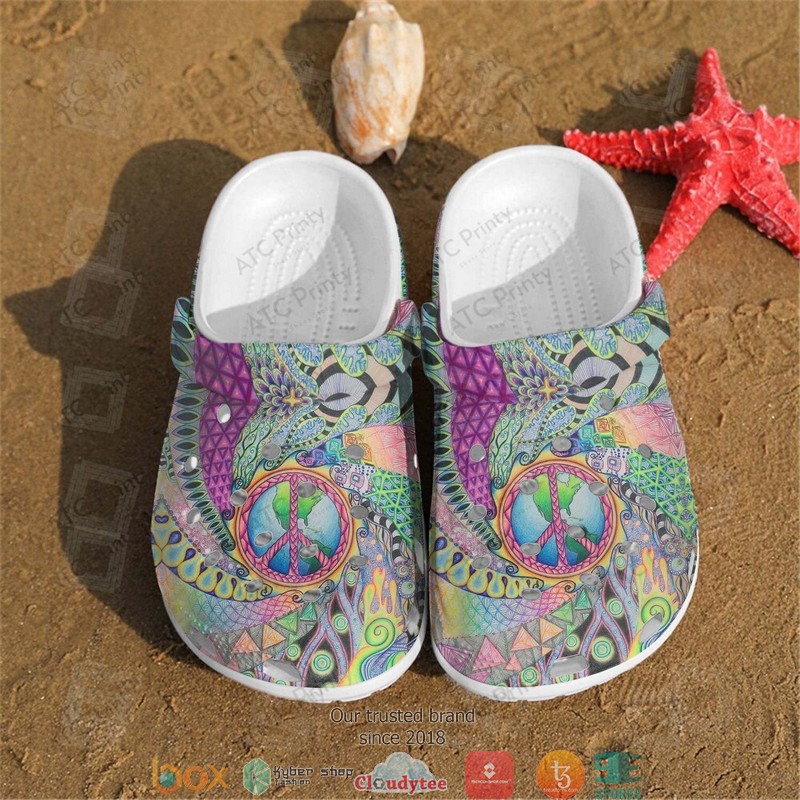 Hippie pattern Crocband Clogs 1 Hippie pattern Crocband Clogs