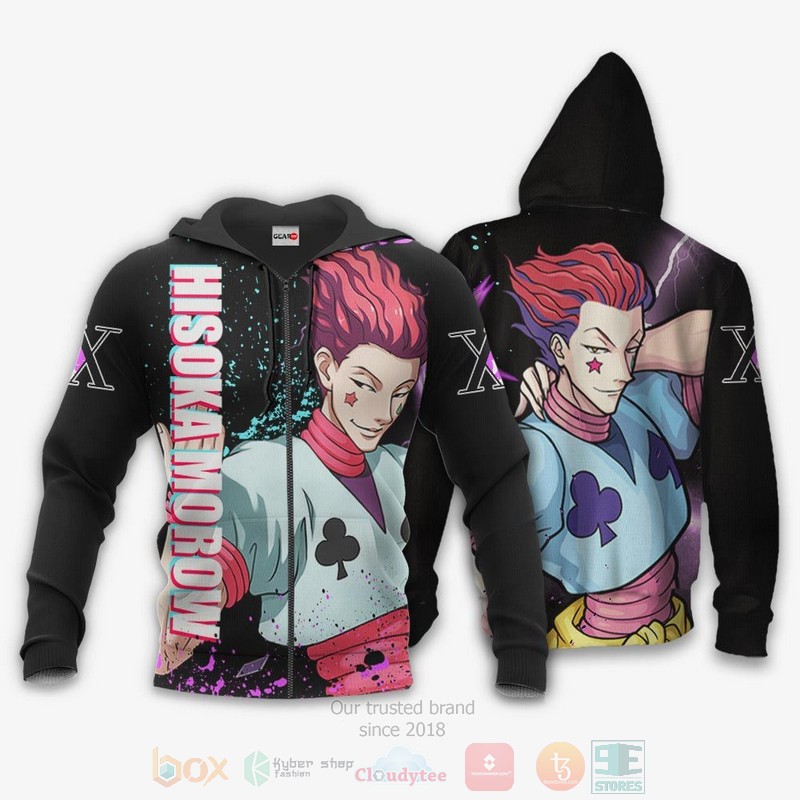 BEST Anime Hisoka Custom Hunter x Hunter All Over Print Hoodie-Bomber Jacket 1 Hisoka Custom Hunter x Hunter Anime 3D Hoodie Bomber Jacket