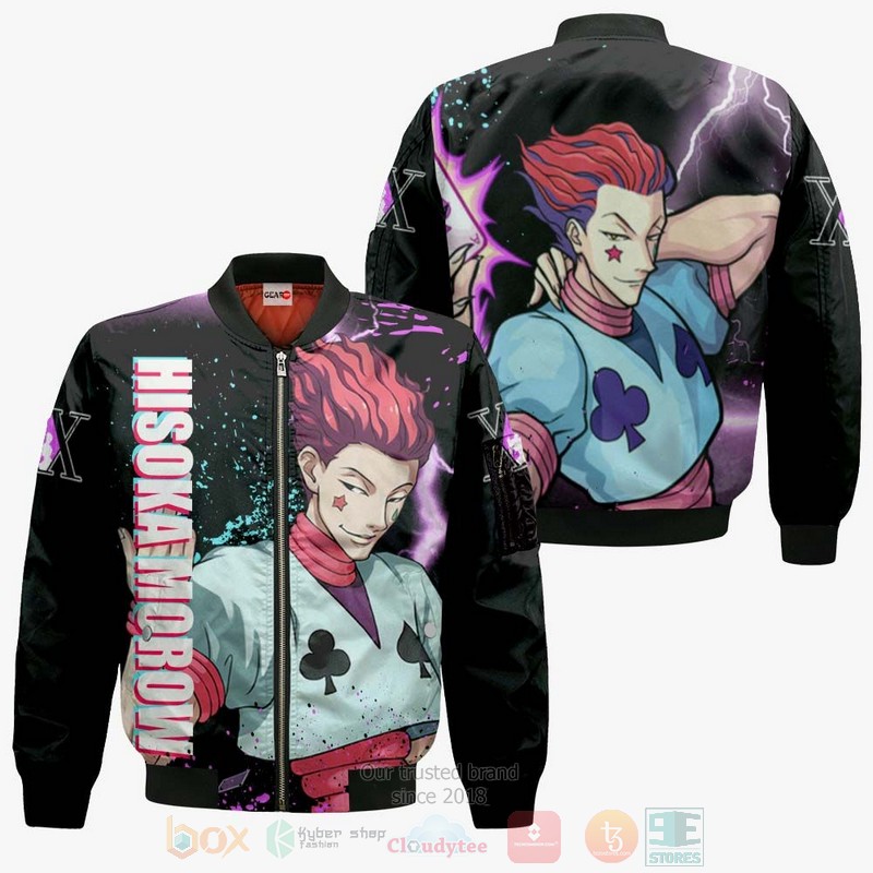 BEST Anime Hisoka Custom Hunter x Hunter All Over Print Hoodie-Bomber Jacket 4 Hisoka Custom Hunter x Hunter Anime 3D Hoodie Bomber Jacket 1 2 3