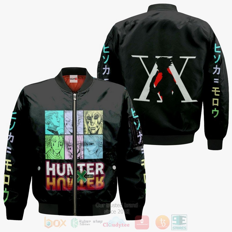 Hisoka Custom Hunter x Hunter Anime Black 3D Hoodie Bomber Jacket 1 2 3