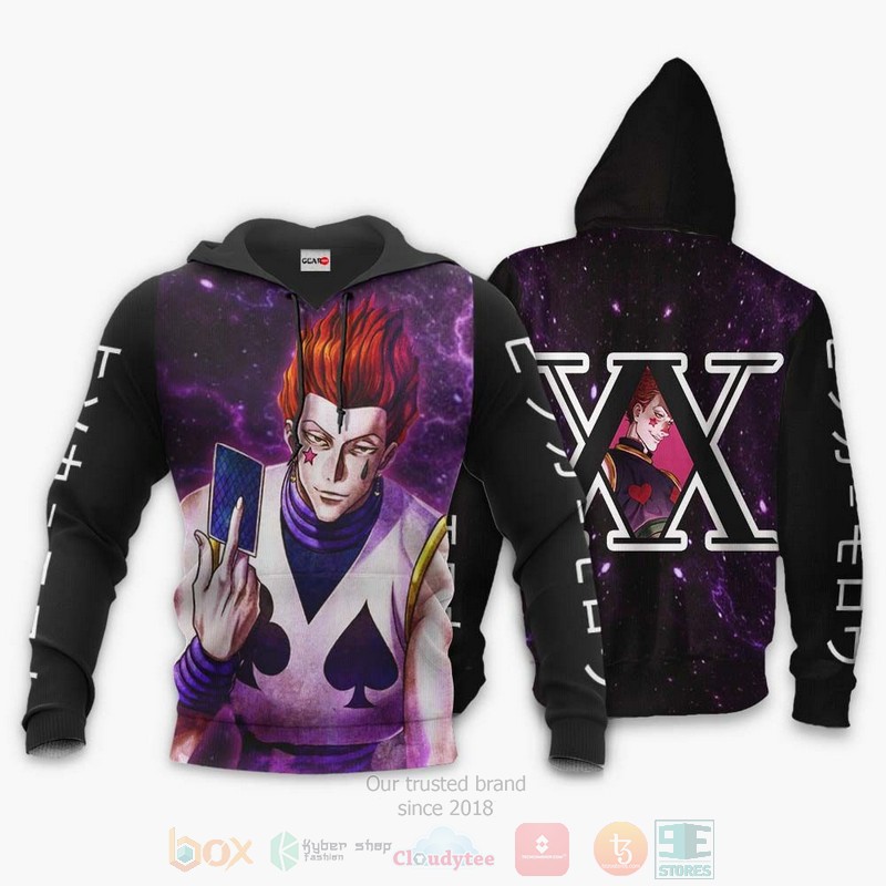Hisoka Custom Hunter x Hunter Anime Purple 3D Hoodie Bomber Jacket 1 2