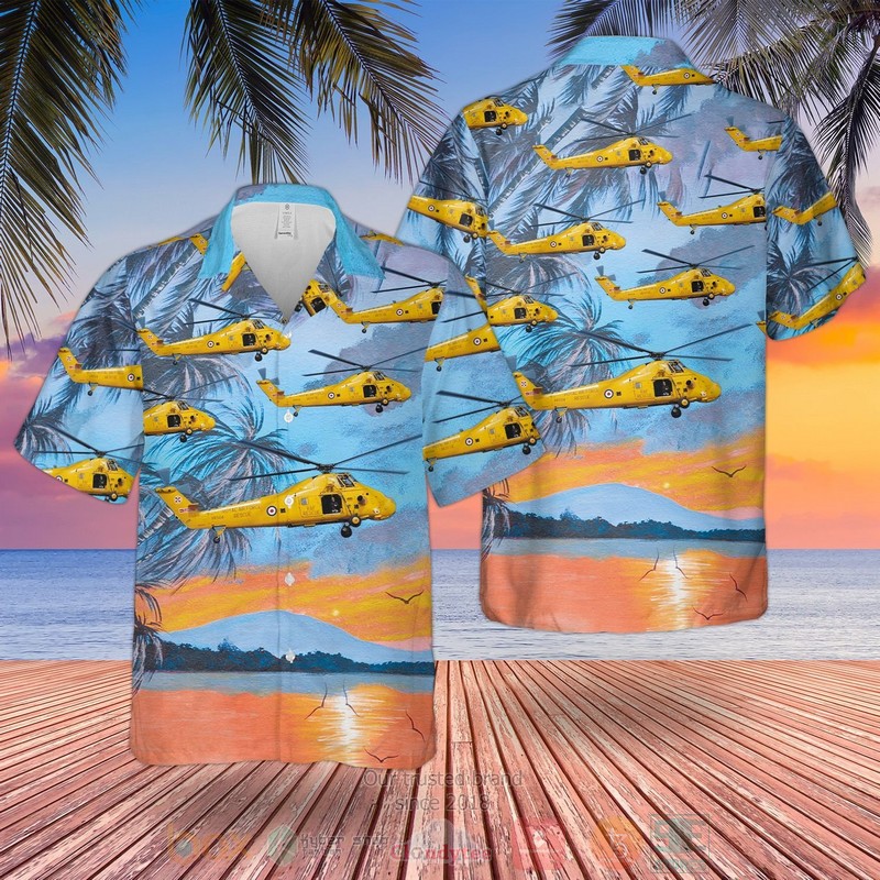 Historical Westland Wessex Search And Rescue Hawaiian Shirt