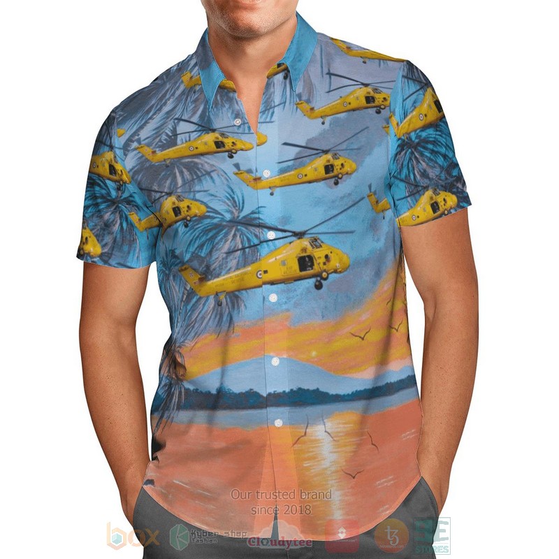 BEST Historical Westland Wessex Search And Rescue 3D Aloha Shirt 2 Historical Westland Wessex Search And Rescue Hawaiian Shirt 1