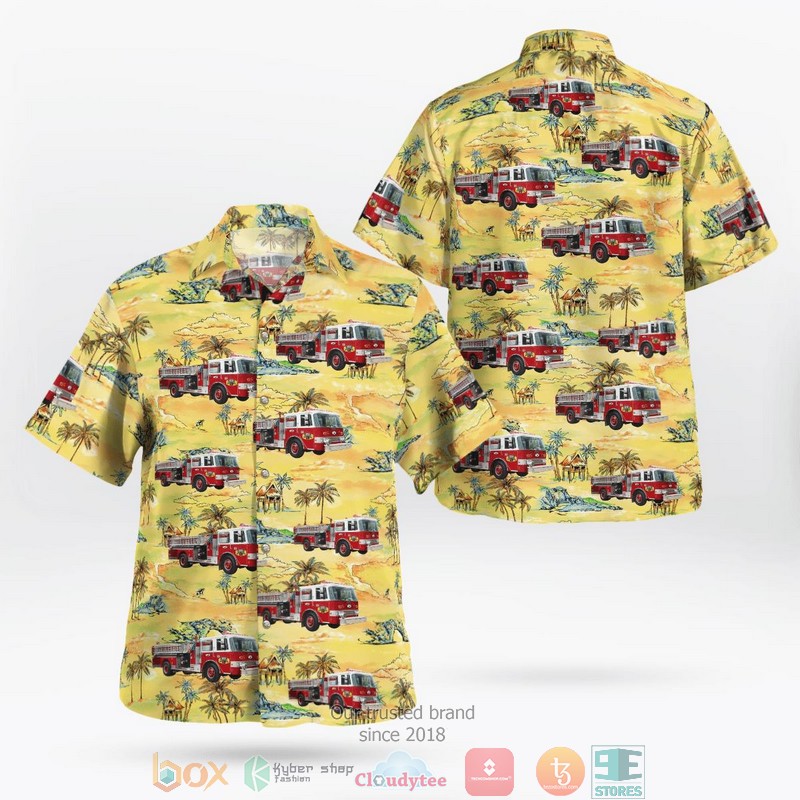Holly Oakland County Michigan Village of Holly Fire Department Hawaiian shirt word1