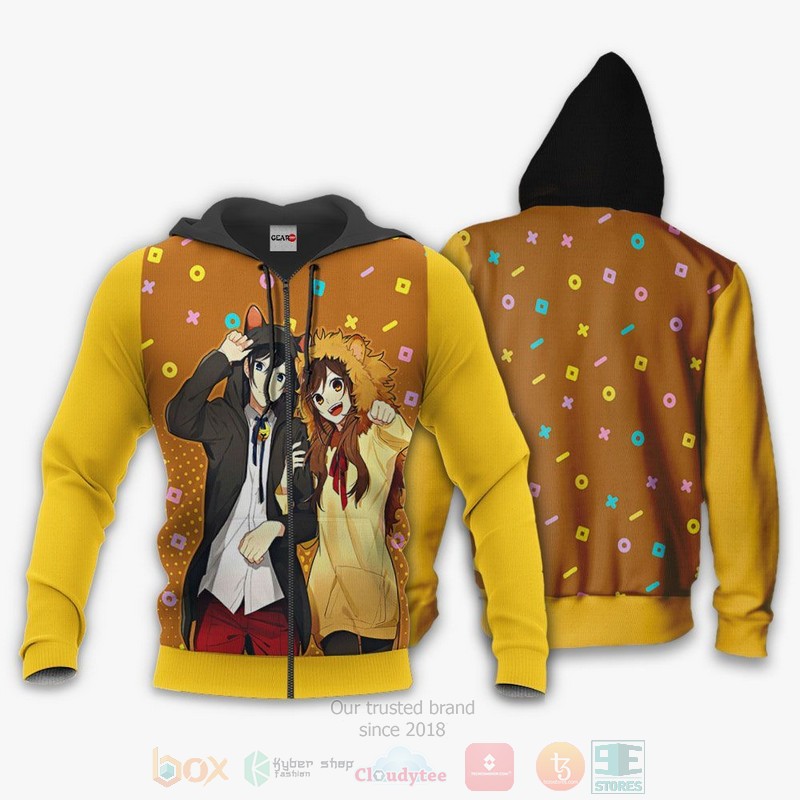 Horimiya Miyamura and Hori Anime Valentine 3D Hoodie Bomber Jacket