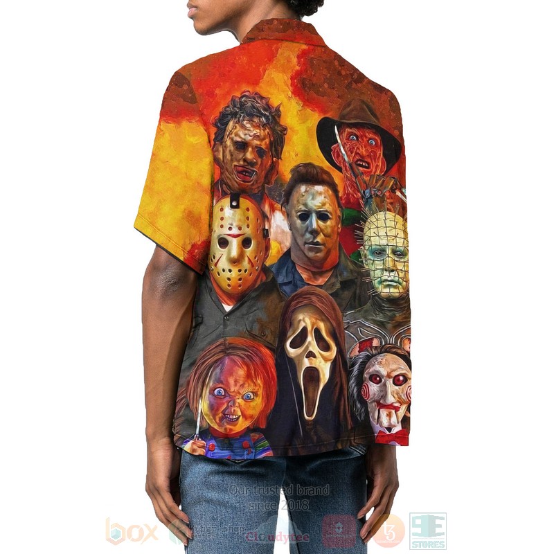 BEST Horror Mask 3D Aloha Shirt 3 Horror Mask Hawaiian Shirt 1 2