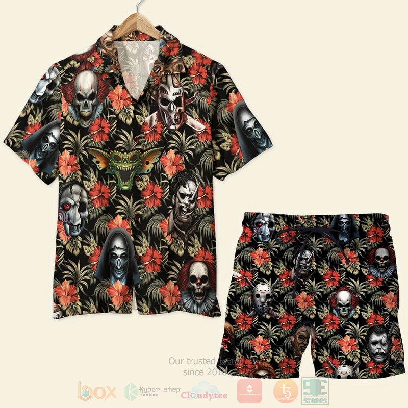 BEST Horror Movie Film Halloween 3D Aloha Shirt, Short-Pants word2