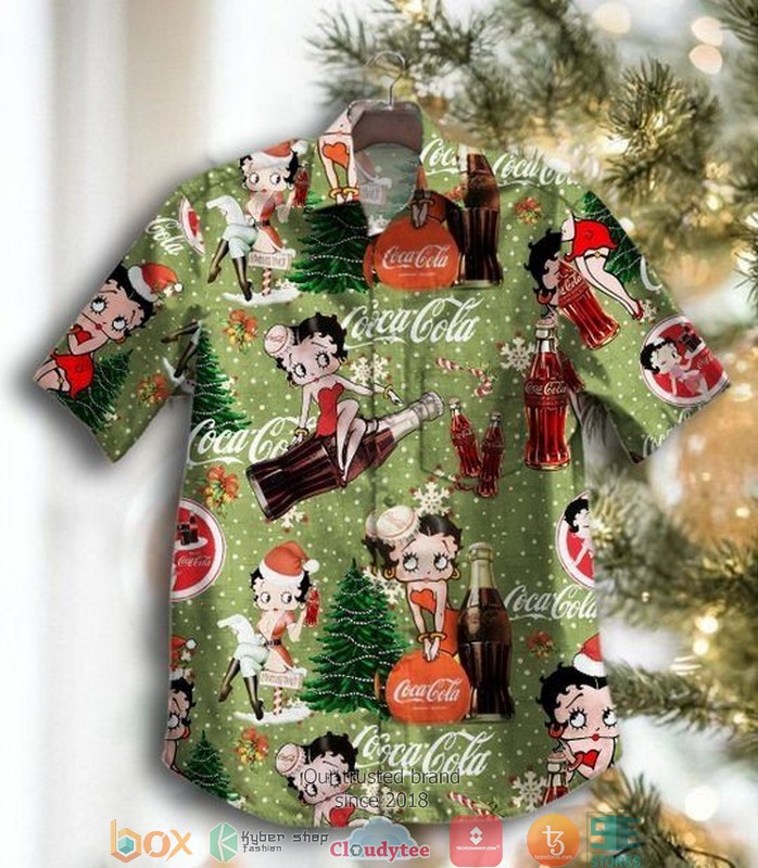 Hot Betty Boop Coca Cola Short Sleeve Hawaiian Shirt 2 Hot Betty Boop Coca Cola Short Sleeve Hawaiian Shirt