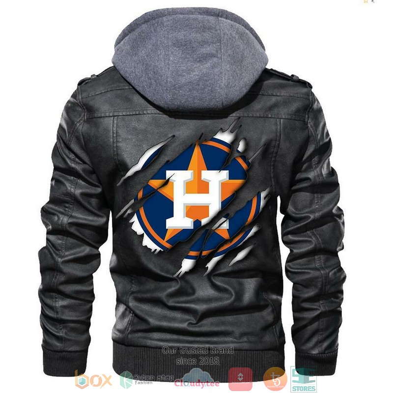 Houston Astros MLB Baseball Black Leather Jacket